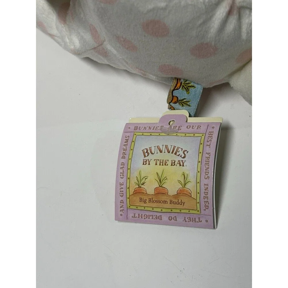 Bunnies By The Bay Plush BIG BLOOM BUDDY Gray Polka Dot Bunny #101050 Lovey